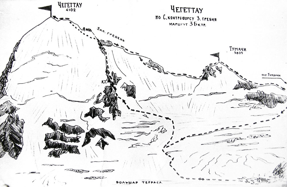 Гора чегет карта