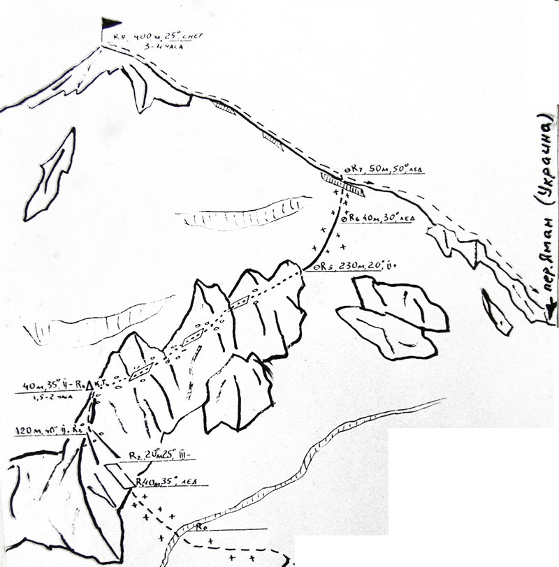 Гора чегет карта